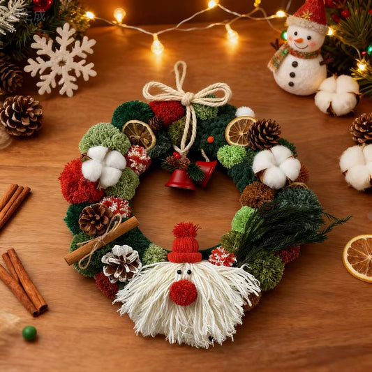 Rustic Charm Wreath - Latch Hook DIY Kit - Christmas Wreath