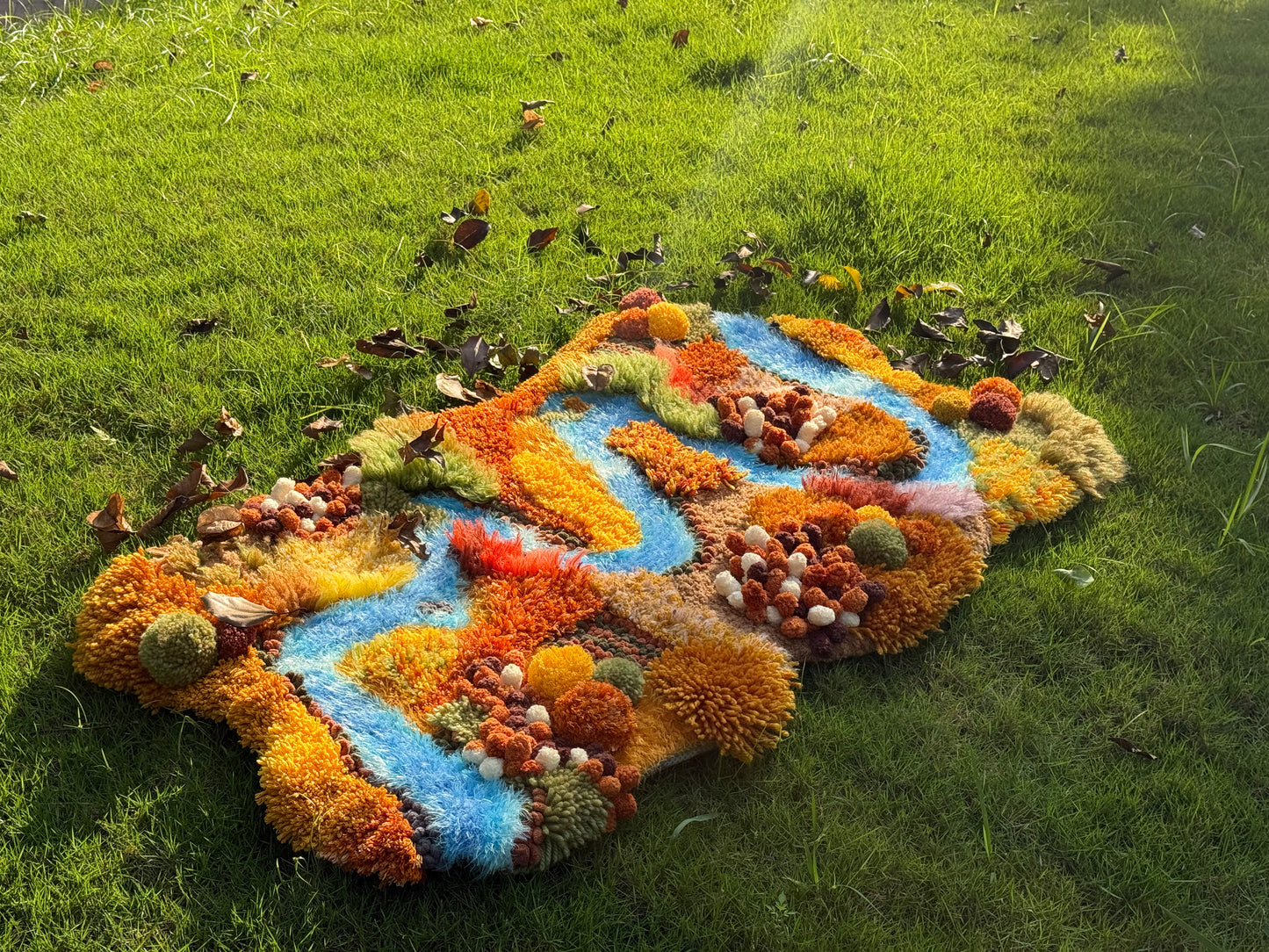 Amber Valley - Latch Hook Rug DIY Kit – 3D Moss Landscape