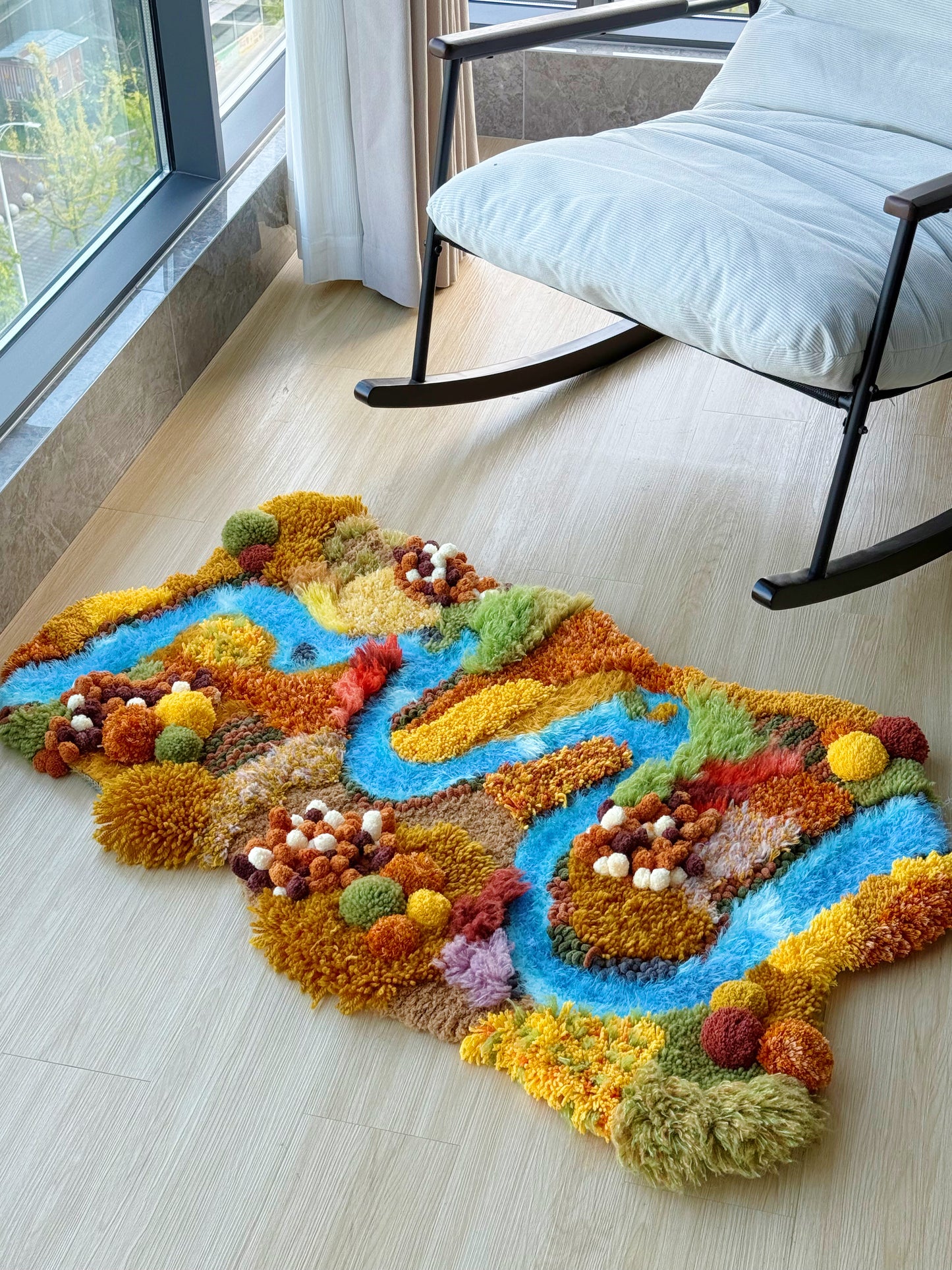 Amber Valley - Latch Hook Rug DIY Kit – 3D Moss Landscape