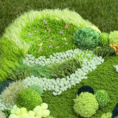 Pastoral Meadow - Latch Hook Rug - Finished - 3D Moss Nature Landscape
