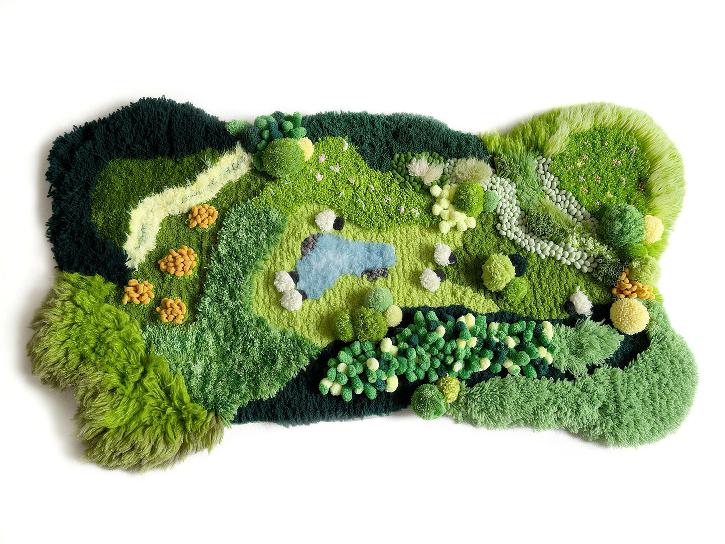 Pastoralwiese – Knüpfteppich-DIY-Set – 3D Moos-Naturlandschaft