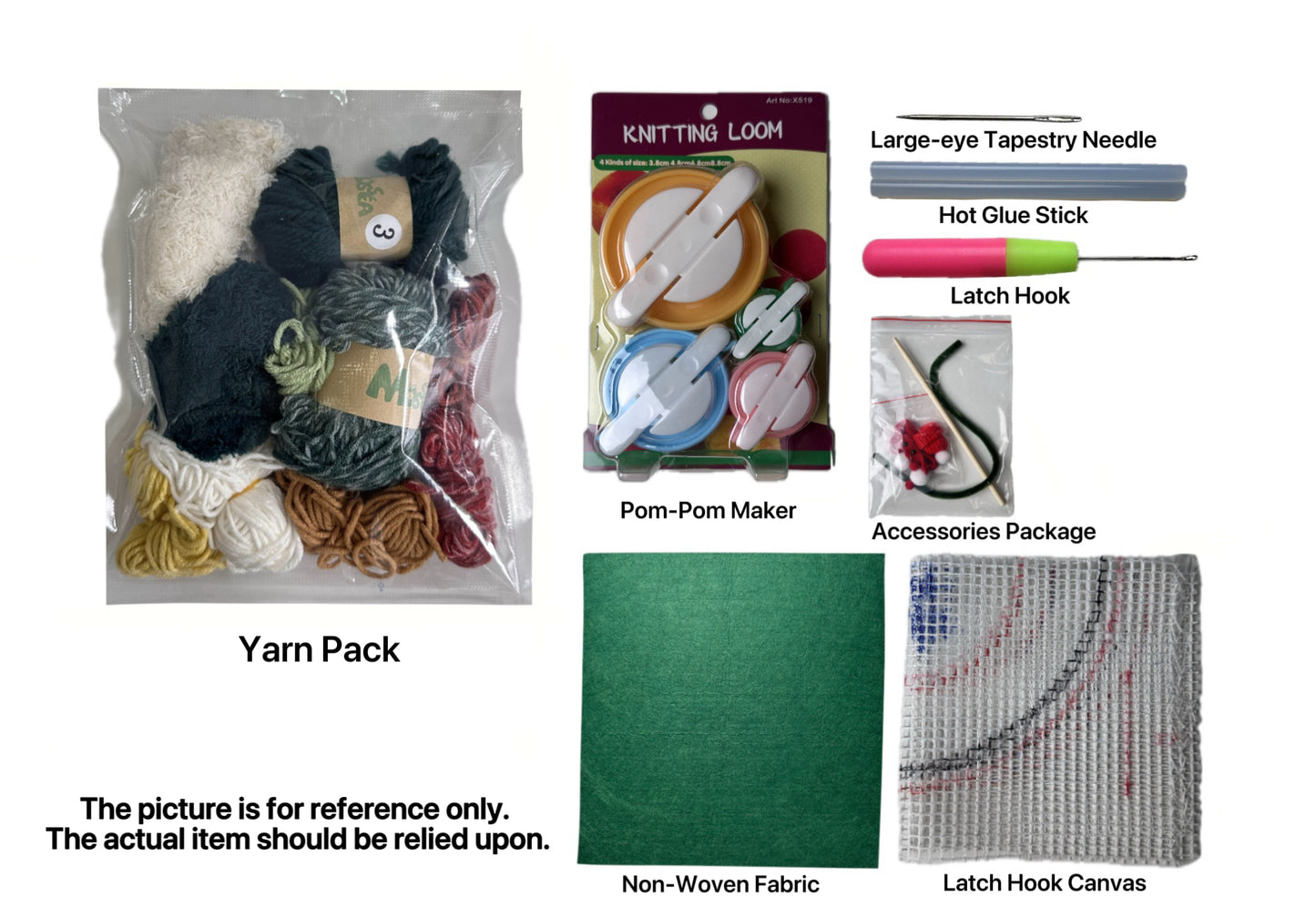 Snowman Coaster - Latch Hook DIY Kit