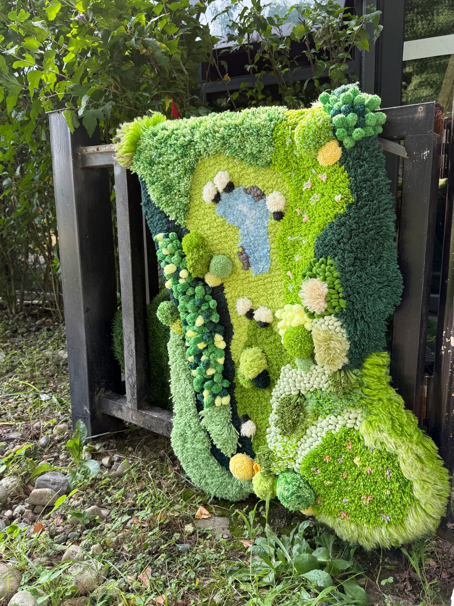 Pastoral Meadow - Latch Hook Rug DIY Kit – 3D Moss Nature Landscape