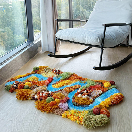 Amber Valley - Latch Hook Rug DIY Kit – 3D Moss Landscape