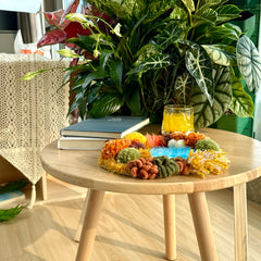 Amber Valley Coaster - Latch Hook Moss Coaster - Finished