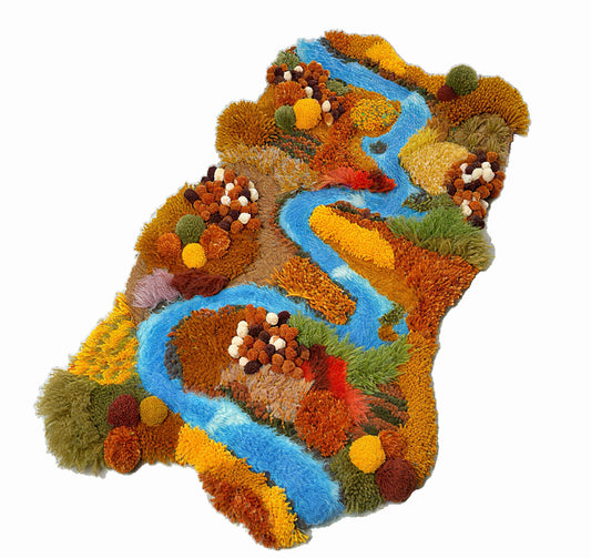 Amber Valley - Latch Hook Rug DIY Kit – 3D Moss Landscape