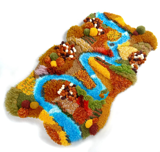 Amber Valley - Latch Hook Rug DIY Kit – 3D Moss Landscape