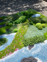Spring Valley - Latch Hook Rug - Finished - 3D Moss Nature Landscape