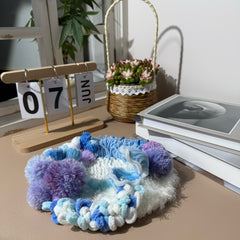 Ocean Tranquil Set- Latch Hook Moss Coaster - Finished