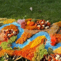 Amber Valley - Latch Hook Rug - Finished- 3D Moss Nature Landscape