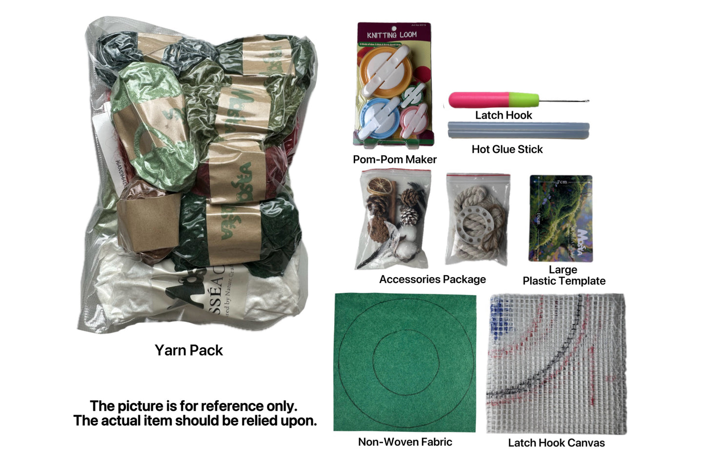 Rustic Charm Wreath - Latch Hook DIY Kit - Christmas Wreath