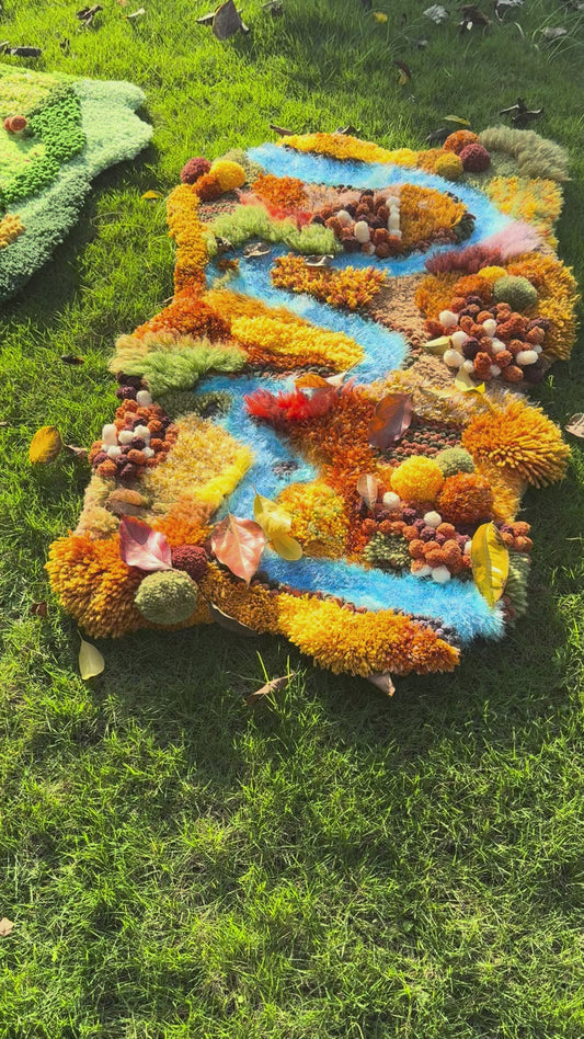 Amber Valley - Latch Hook Rug DIY Kit – 3D Moss Landscape